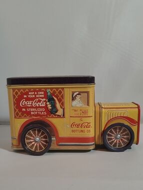 Vintage Coca Cola Tin Delivery Truck